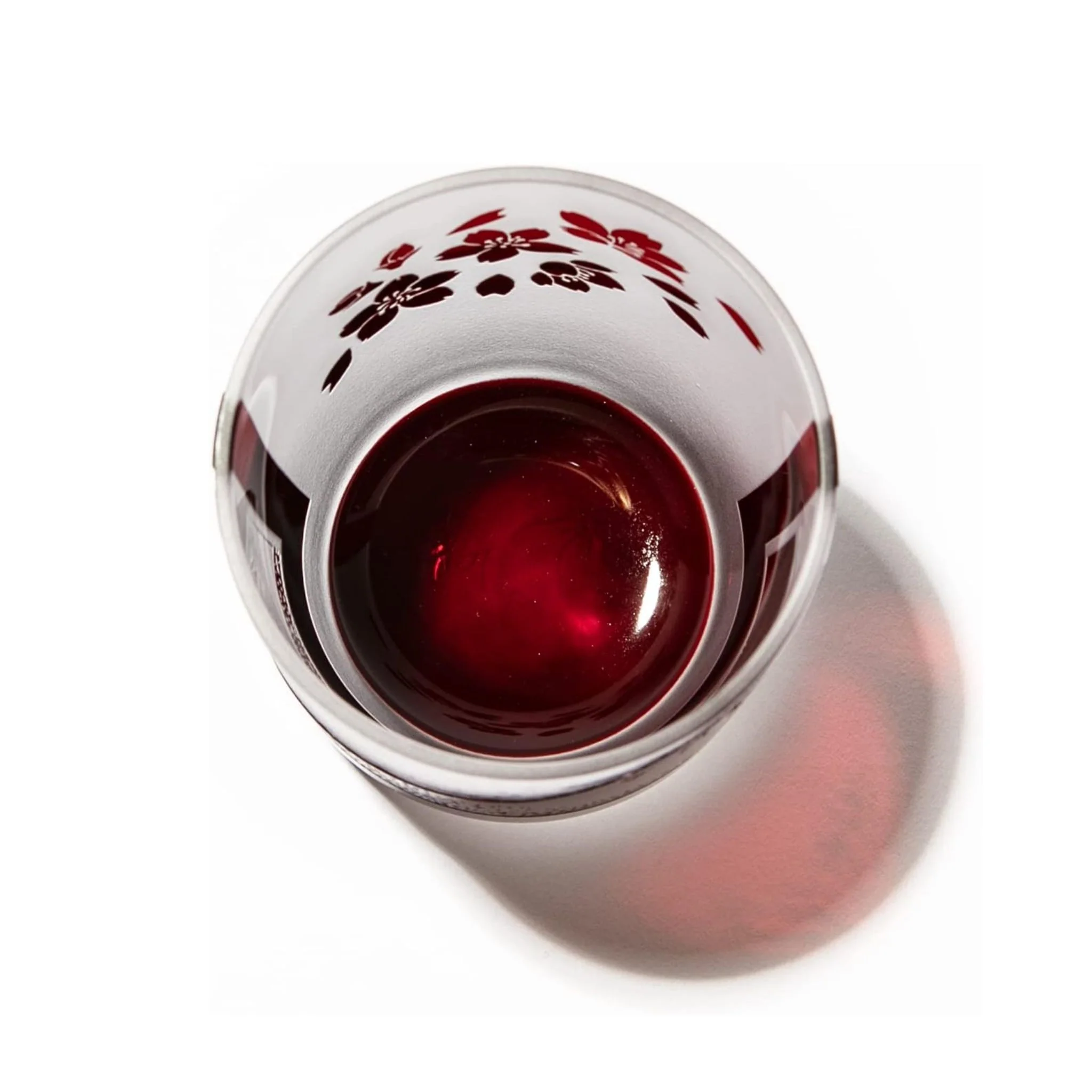 Edo Glass Red Mt. Fuji and Sakura Whiskey Glass - Image 3