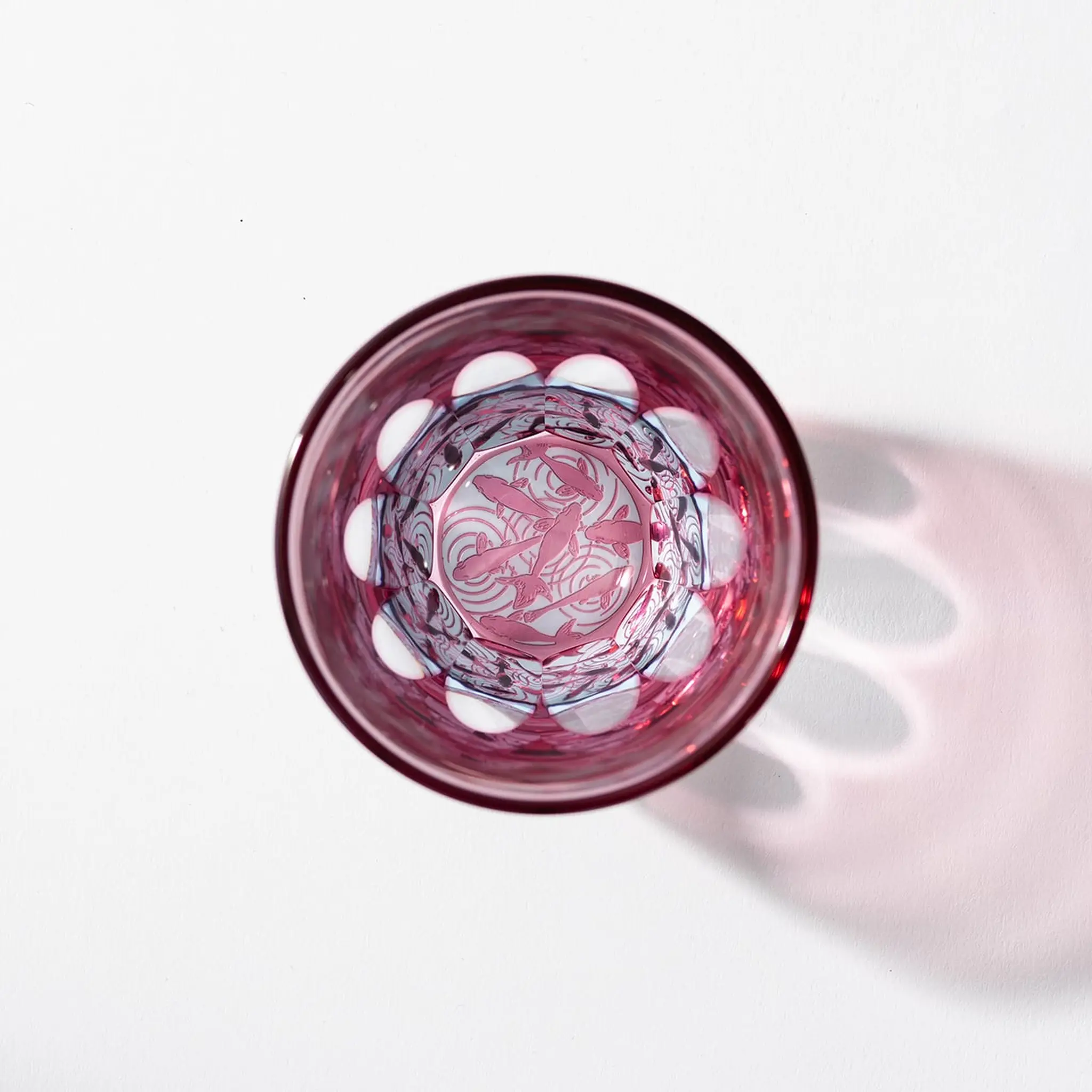 Edo Kiriko Two-Tone Goldfish Sake Cup - Image 4