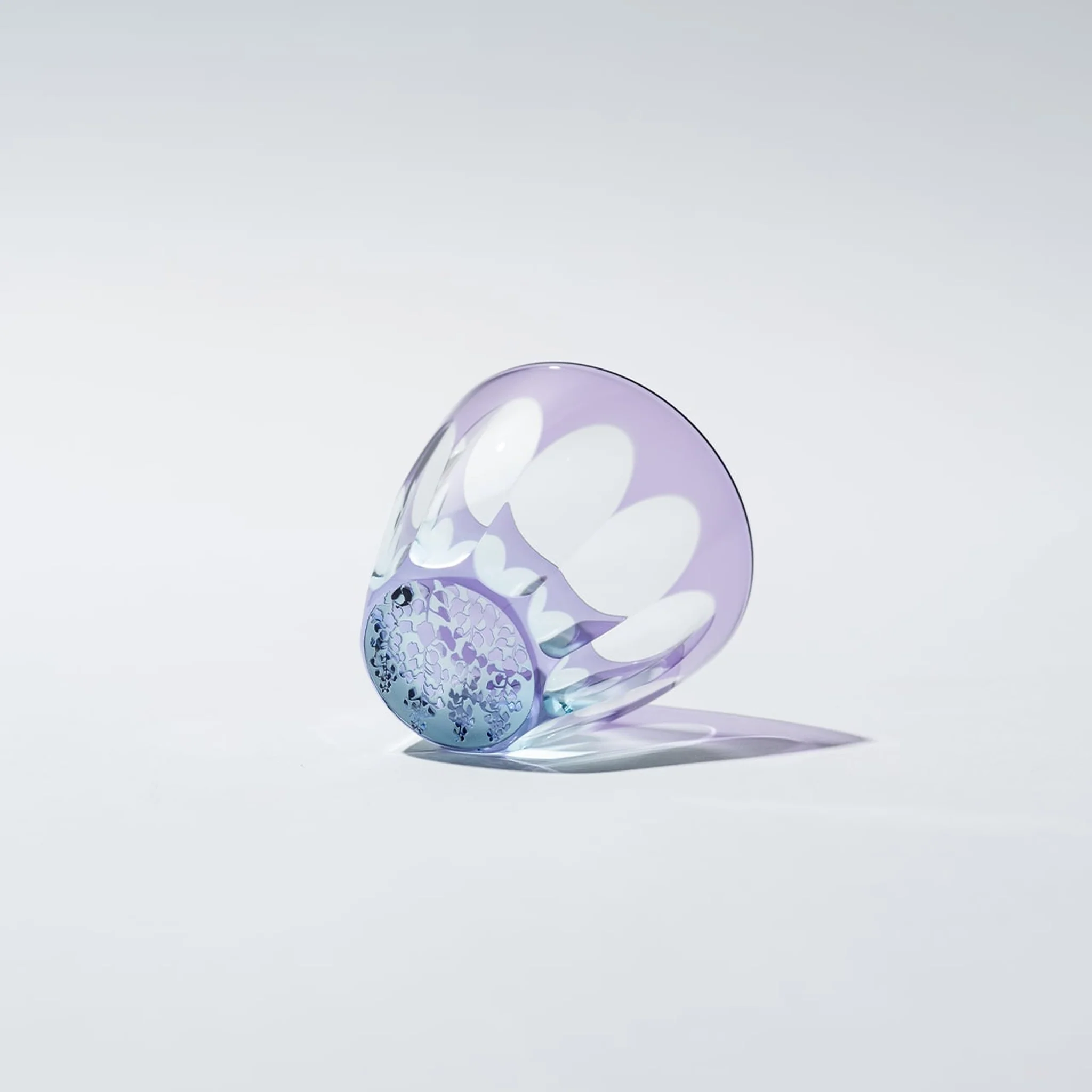 Edo Kiriko Two-Tone Wisteria Sake Cup - Image 5