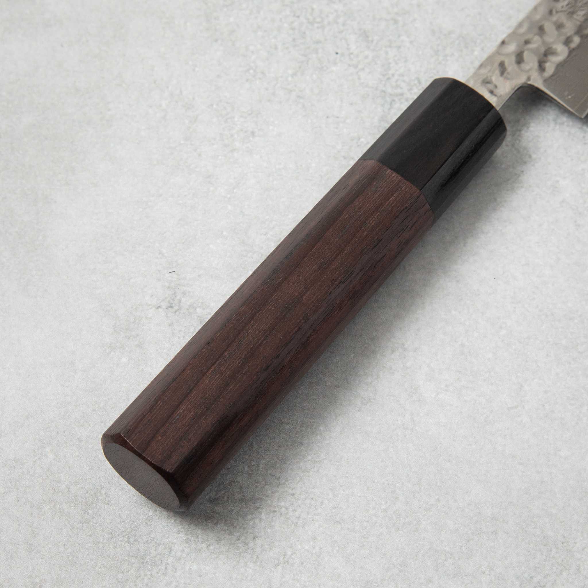 Ishizuchi VG10 Tsuchime Damascus Petty Knife Rosewood Handle - Image 4