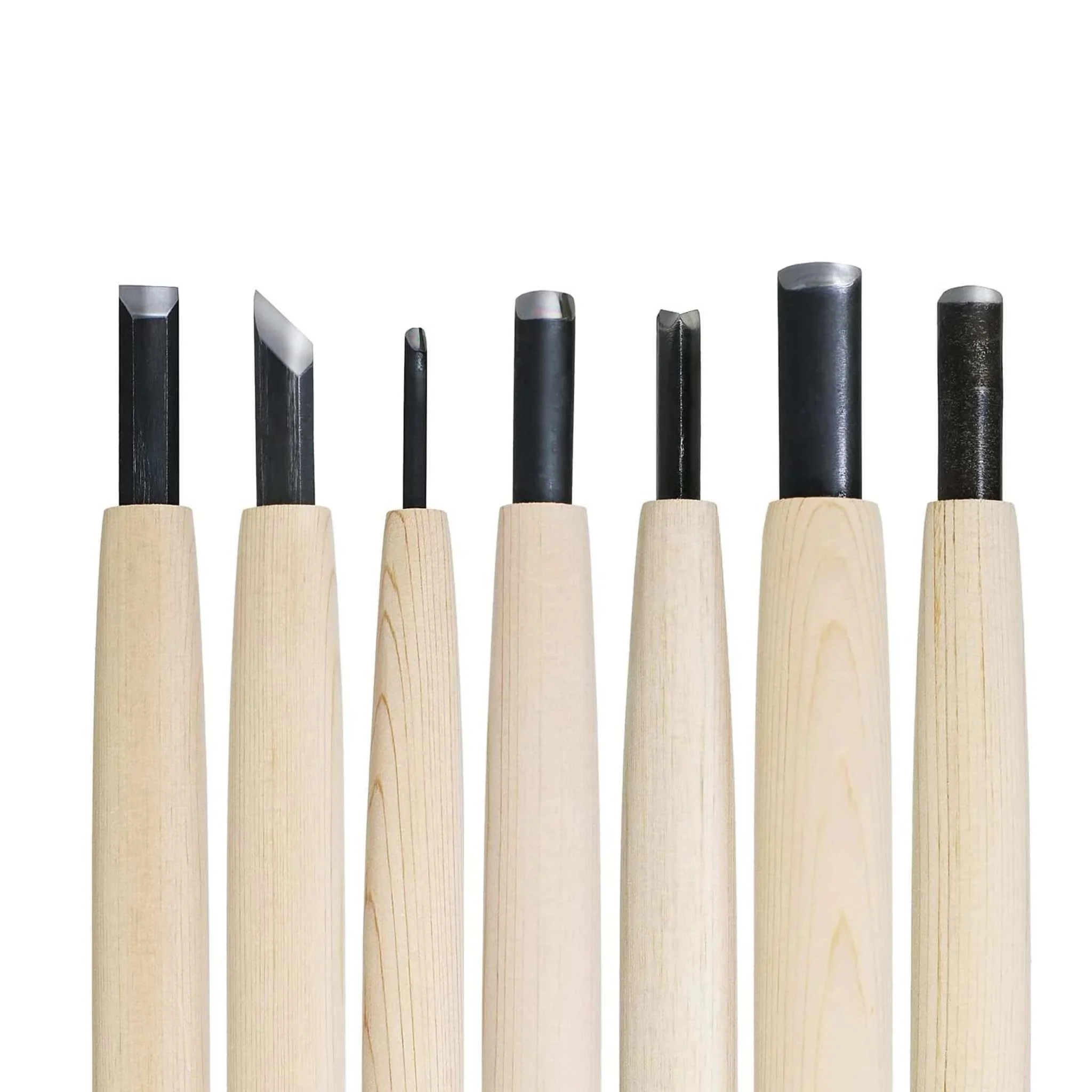 Kakuri Aogami Steel Wood Carving Knife Set (7pcs) - Image 4