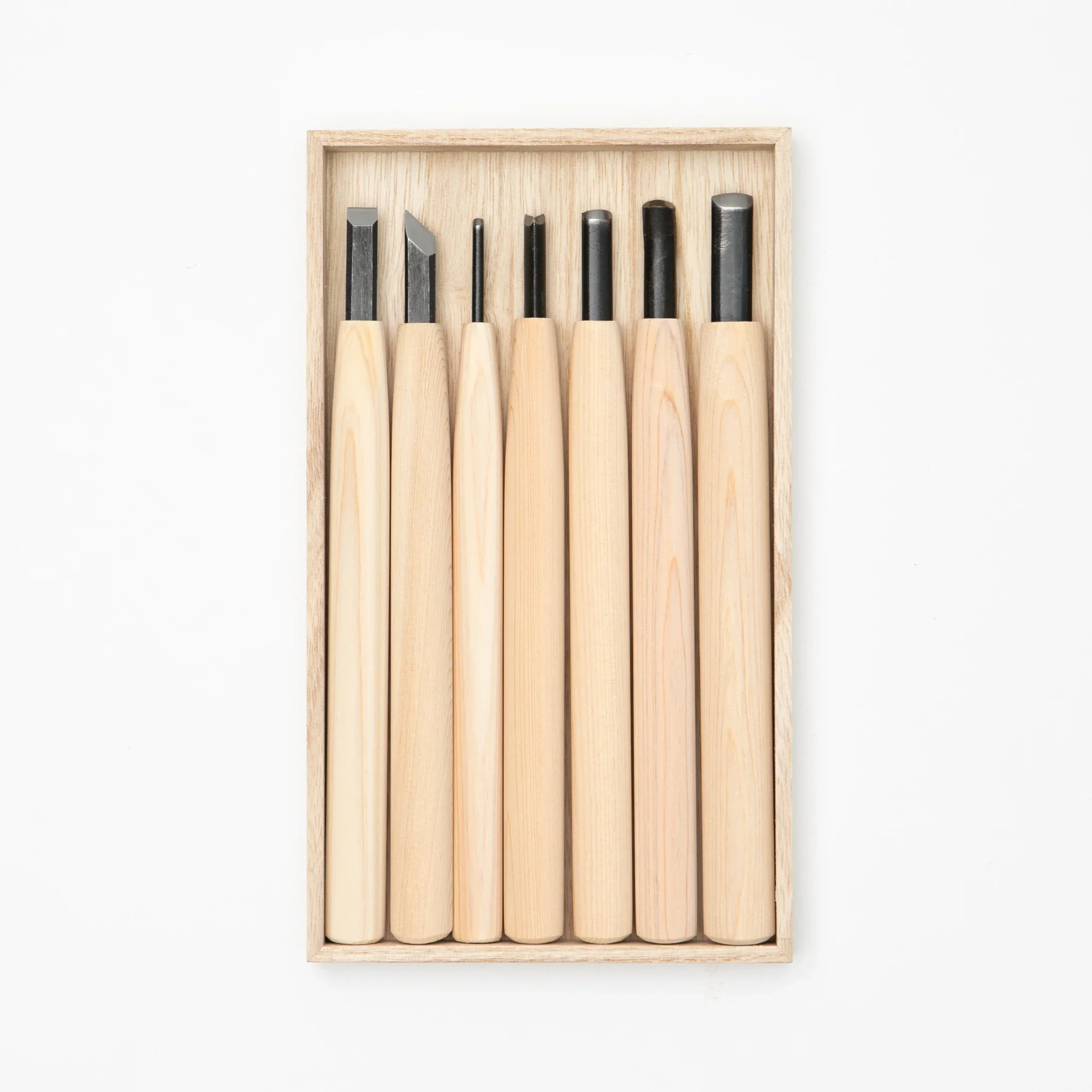 Kakuri Aogami Steel Wood Carving Knife Set (7pcs) - Image 7
