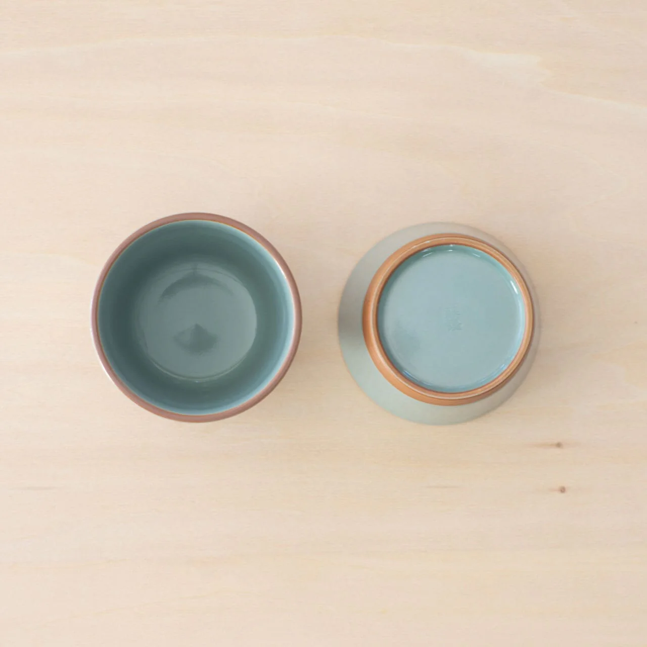Large Blue Celadon Porcelain Kiyomizu Cup - Image 5