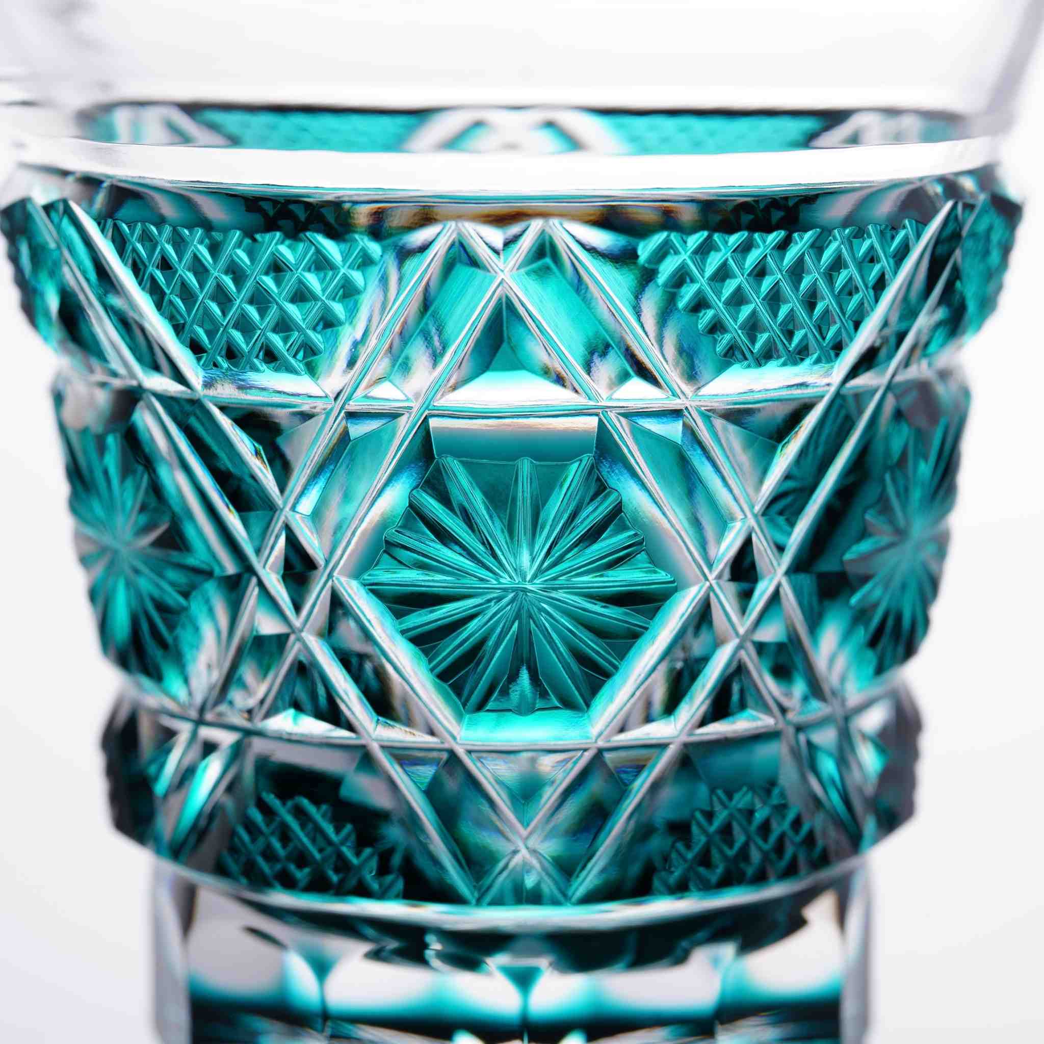 Satsuma Kiriko Sake Glass Green - Image 2