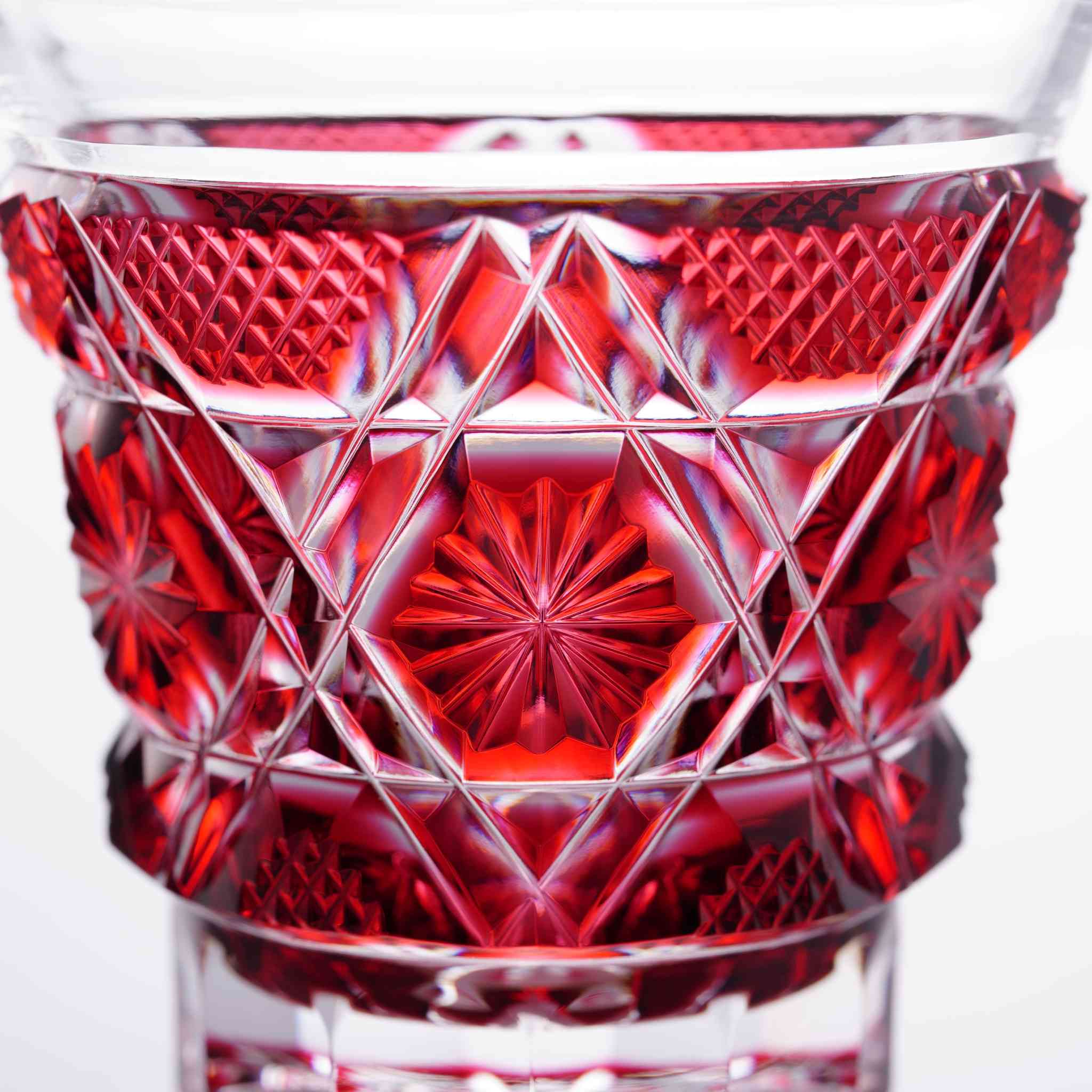 Satsuma Kiriko Sake Glass Red - Image 3