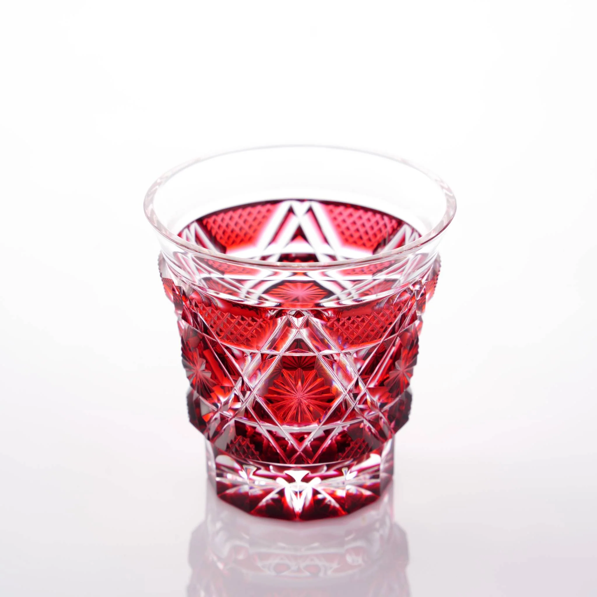Satsuma Kiriko Sake Glass Red - Image 5