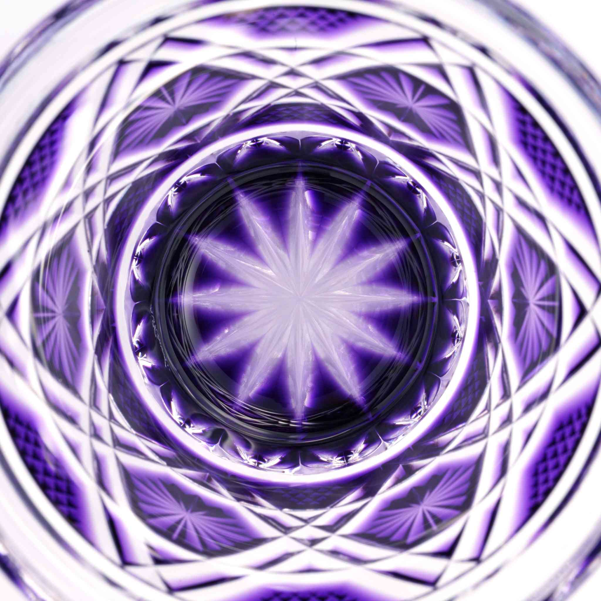 Satsuma Kiriko Sake Glass Shimadzu Purple - Image 4