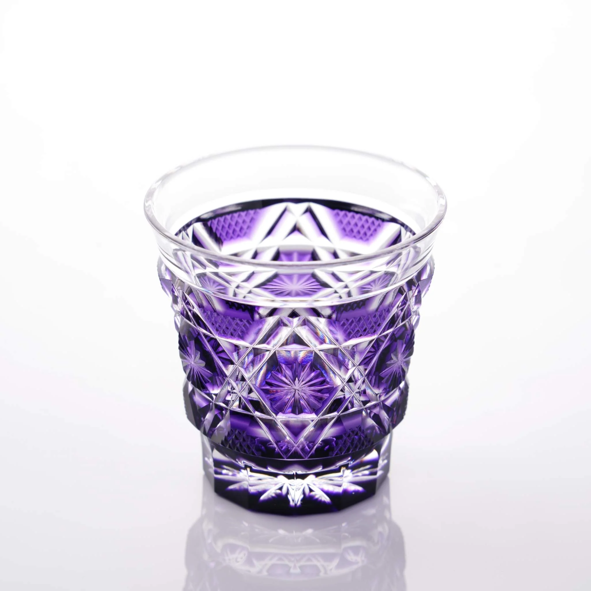 Satsuma Kiriko Sake Glass Shimadzu Purple - Image 5