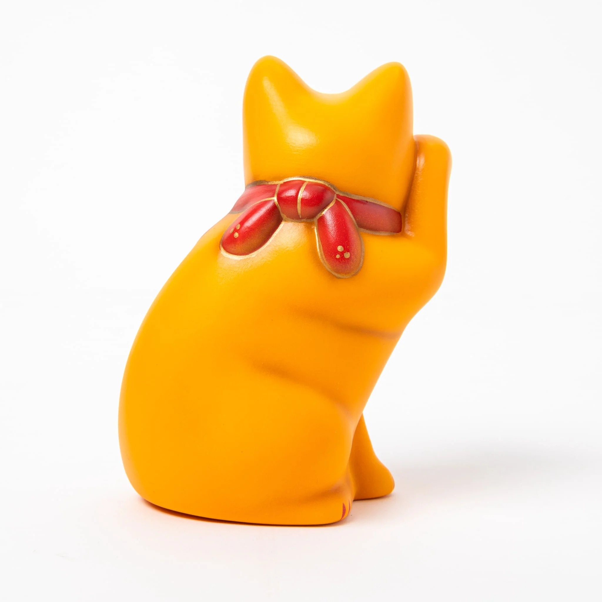 Seto Yellow Yokosuwari Maneki Neko - Image 4