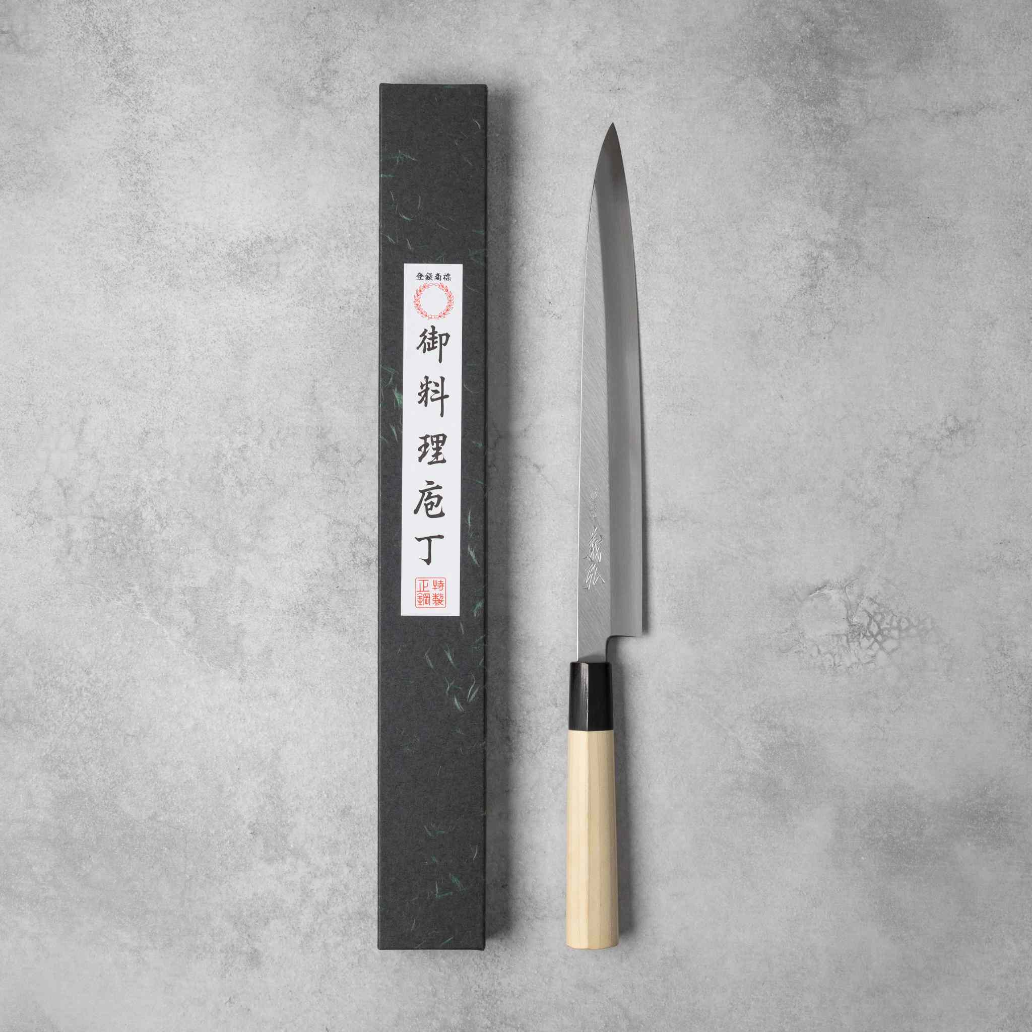 Yamawaki White Steel No.2 Kasumi Yanagiba Knives (Right-handed) - Image 6